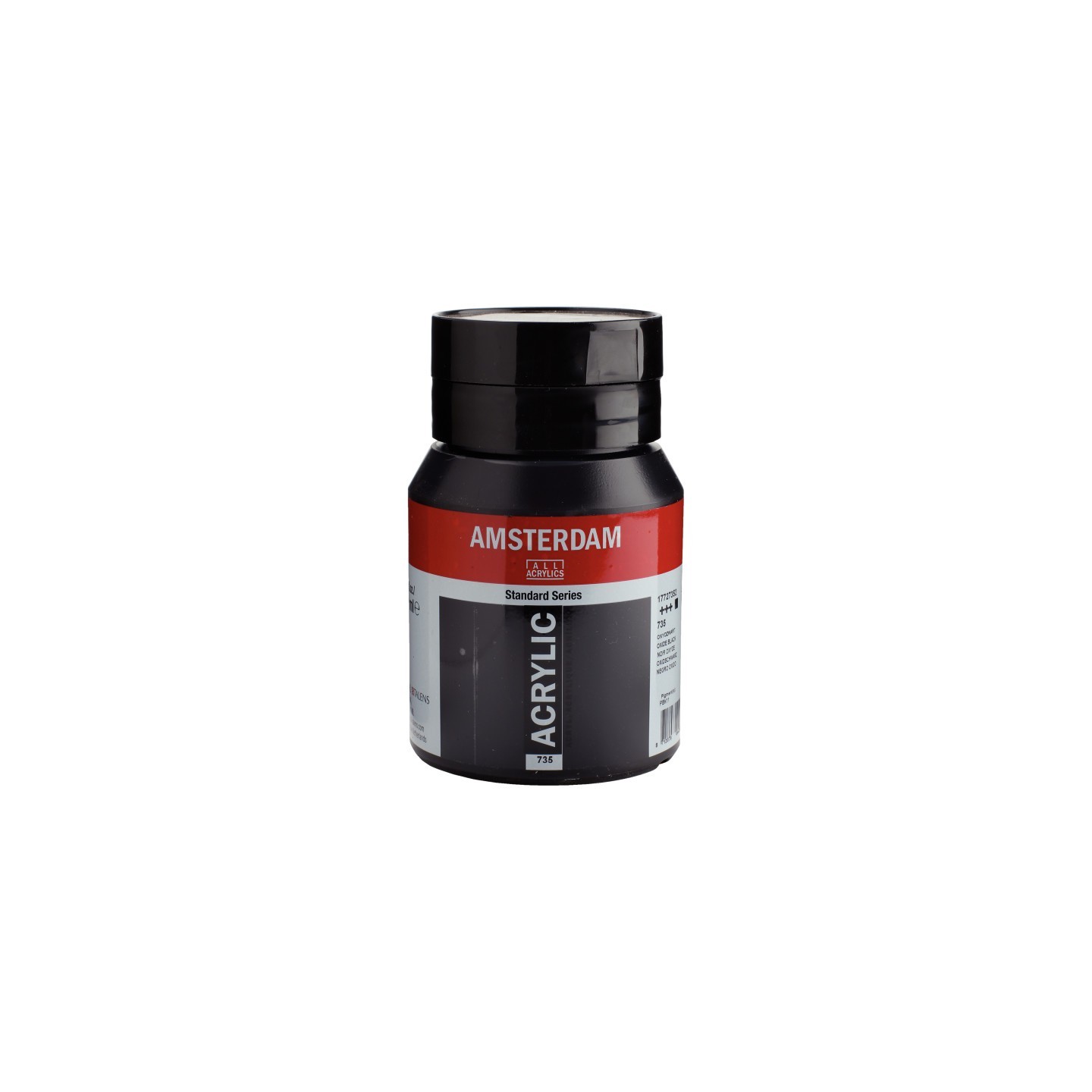 Amsterdam Standard Acrylic Paint Tube, 500 mL, Oxide Black 735