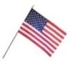 Annin & Company Empire Brand U.S. Classroom Flag with Staff, 12" x 18"