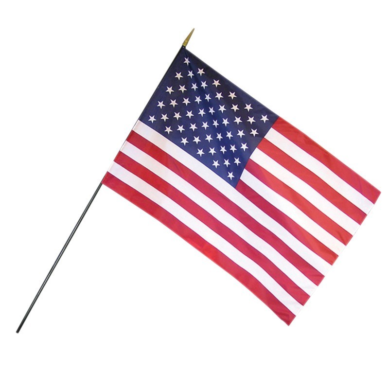 Annin & Company Empire Brand U.S. Classroom Flag with Staff, 36" x 24"