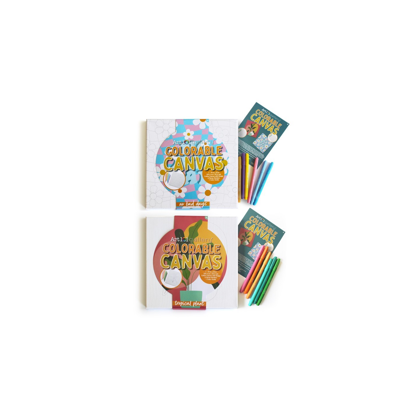 Art 101 Colorable Canvas Wall Art Set 2-Pack
