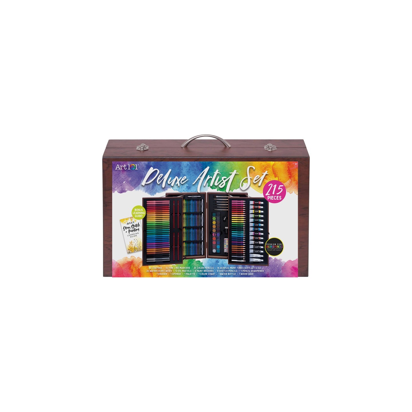 Art 101 Deluxe Artist Wood Set, 215 Pieces
