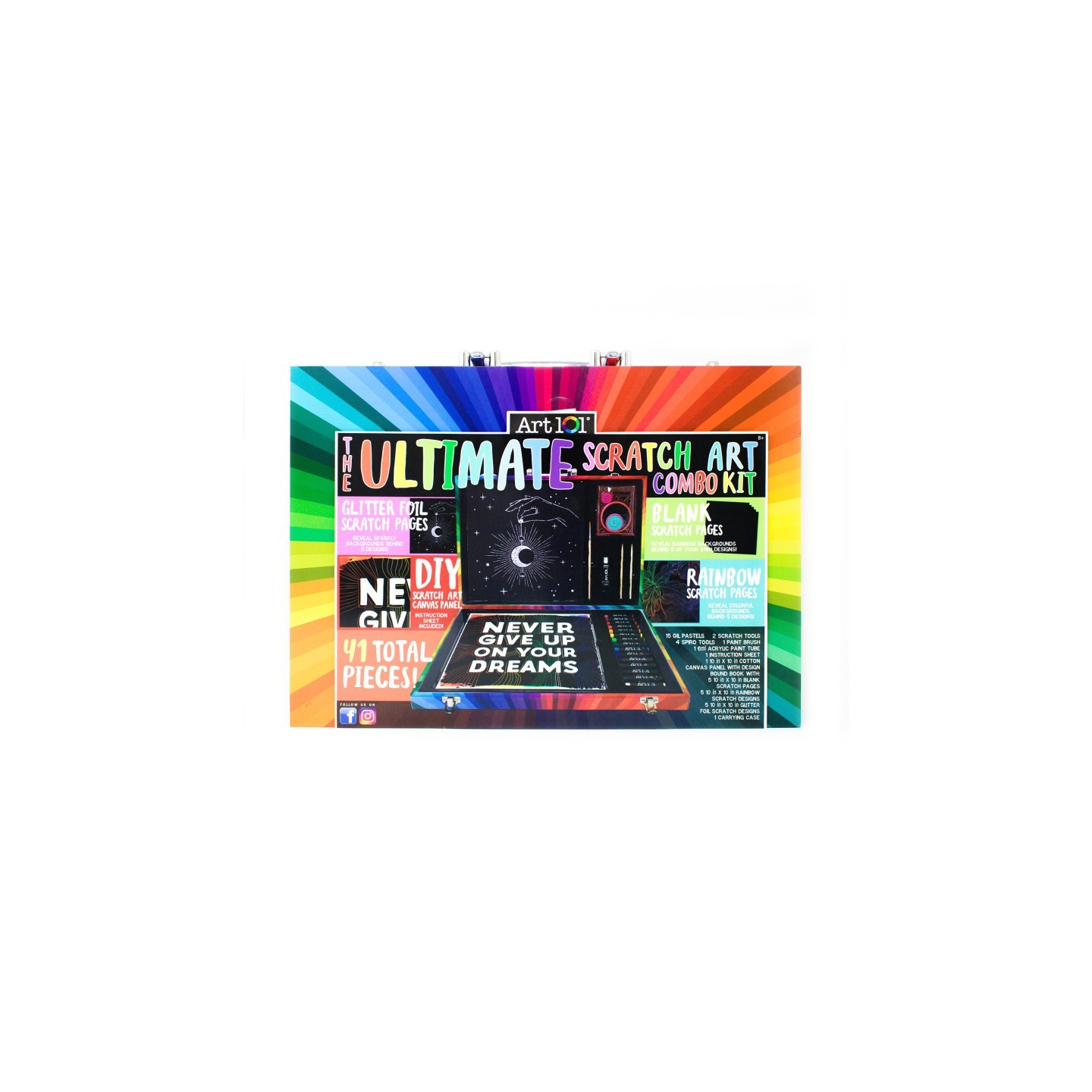 Art 101 Ultimate Scratch Art Combo Kit, 41 Pieces