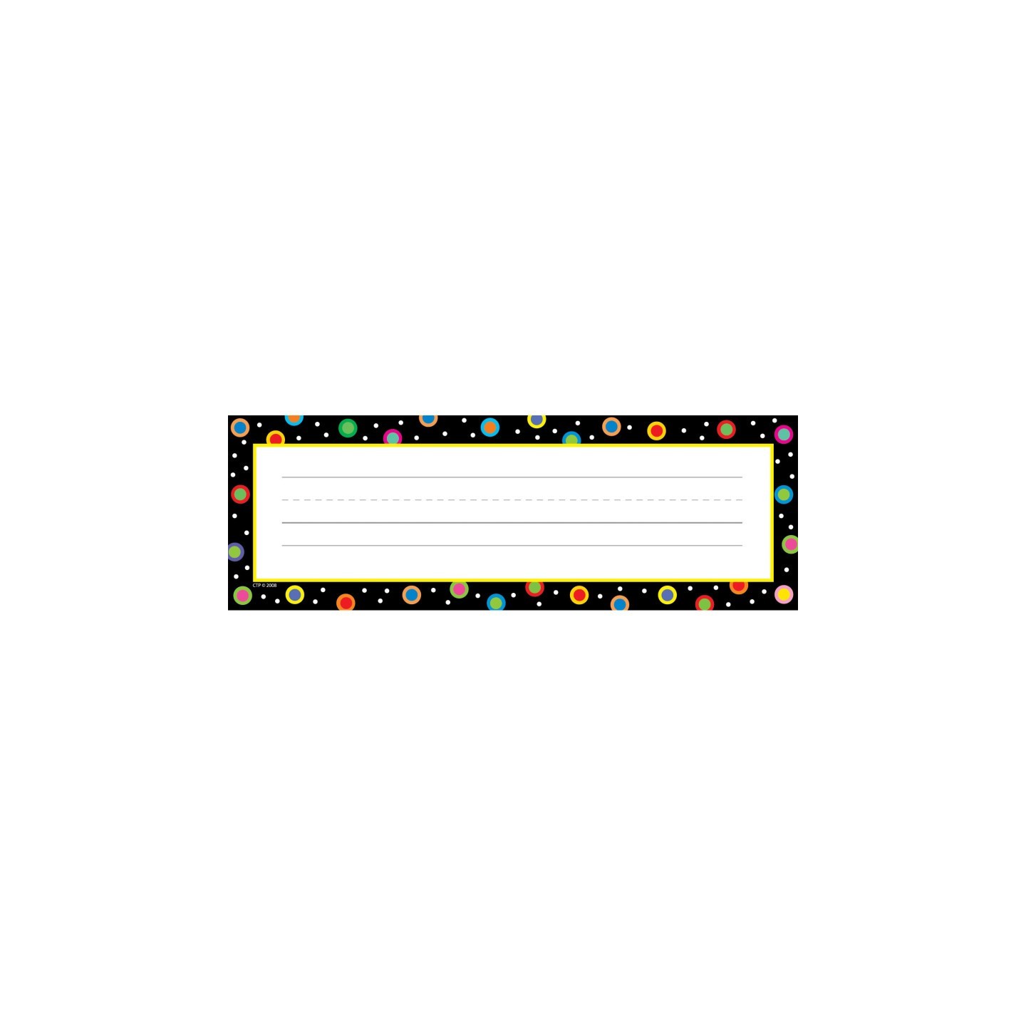 Creative Teaching Press® Dots on Black Name Plates, 36/Pack