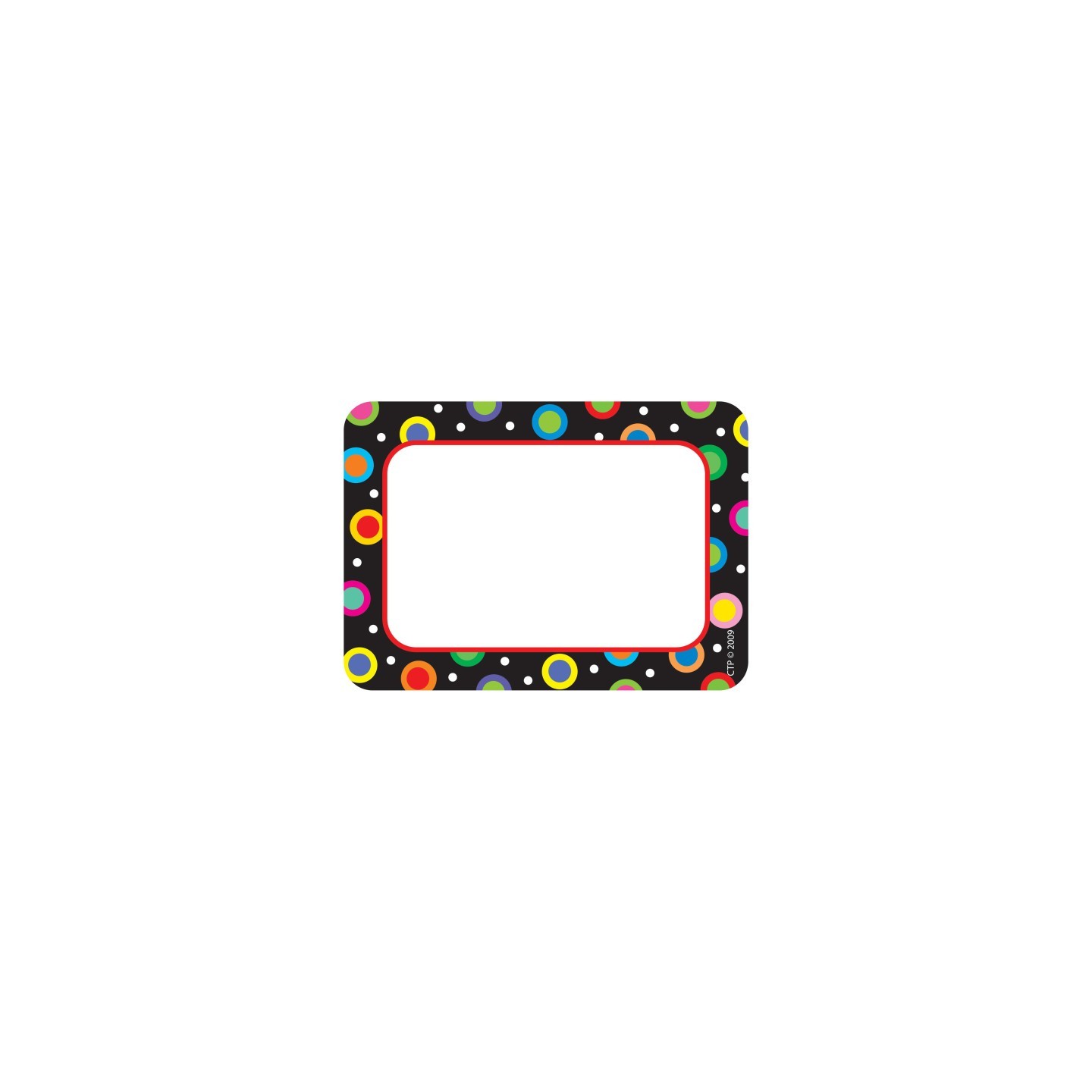 Creative Teaching Press® Dots on Black Name Tags, Pack of 36