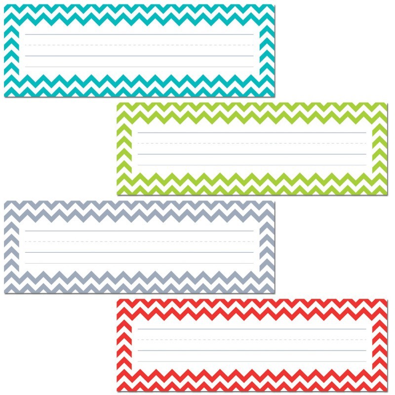 Creative Teaching Press® Chevron Solids Name Plates, 36 Per Pack