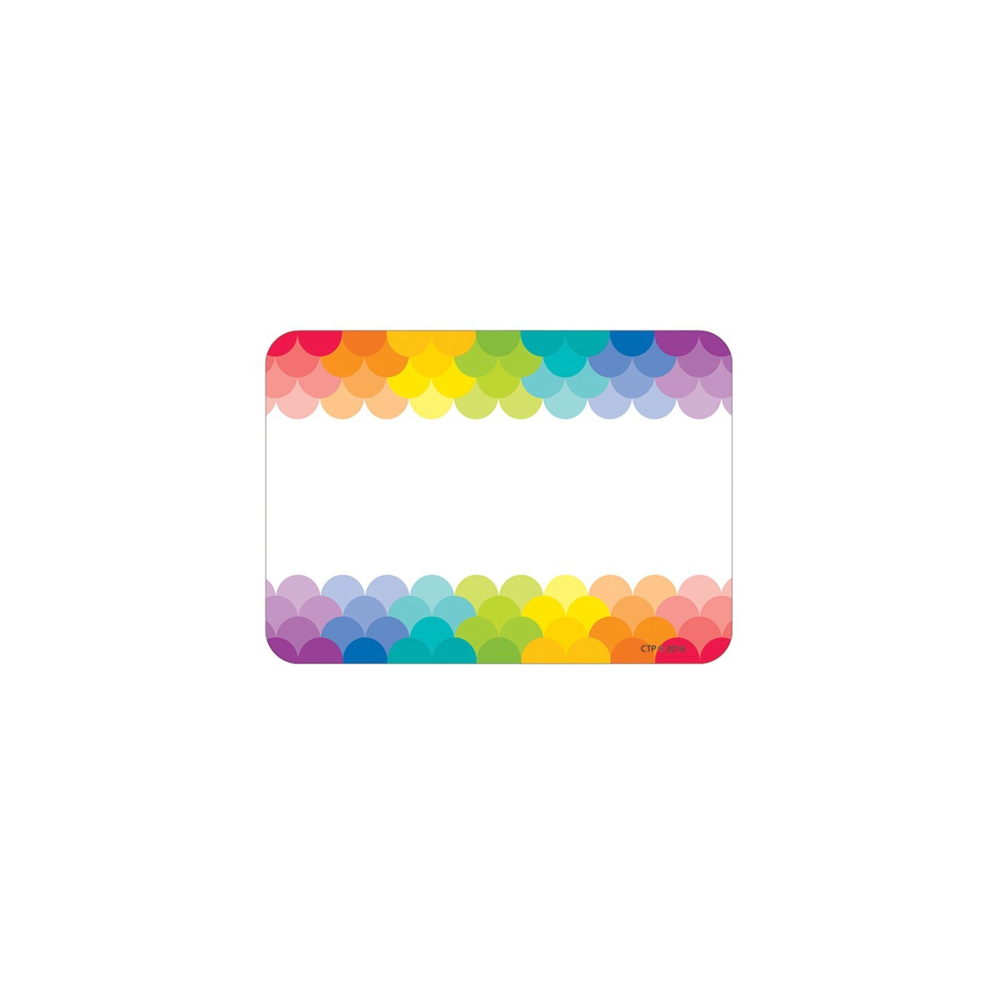 Creative Teaching Press® Painted Palette Rainbow Scallops Name Tag Labels, 36/Pack