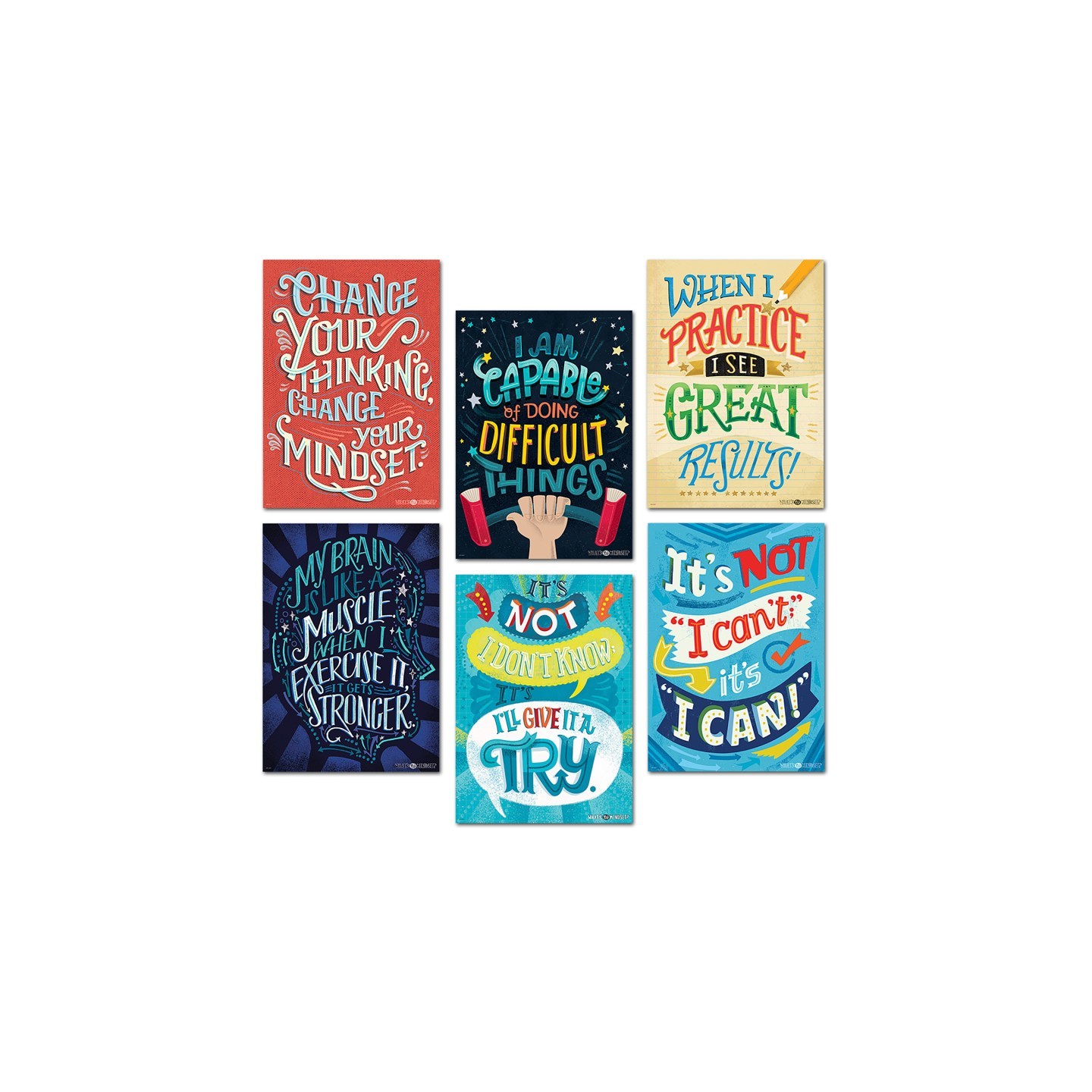 Creative Teaching Press® Mindset Inspire U Poster 6-Pack