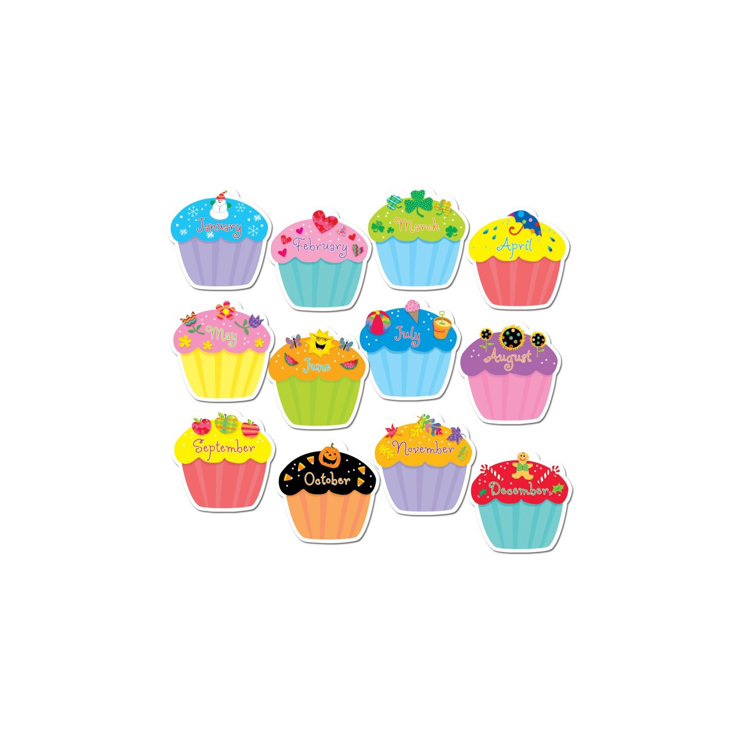 Creative Teaching Press® Designer Cut-Outs, Cupcakes, 10"