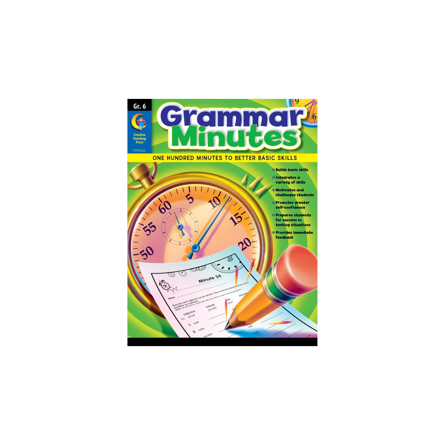 Creative Teaching Press® Grammar Minutes Workbook, Grade 6