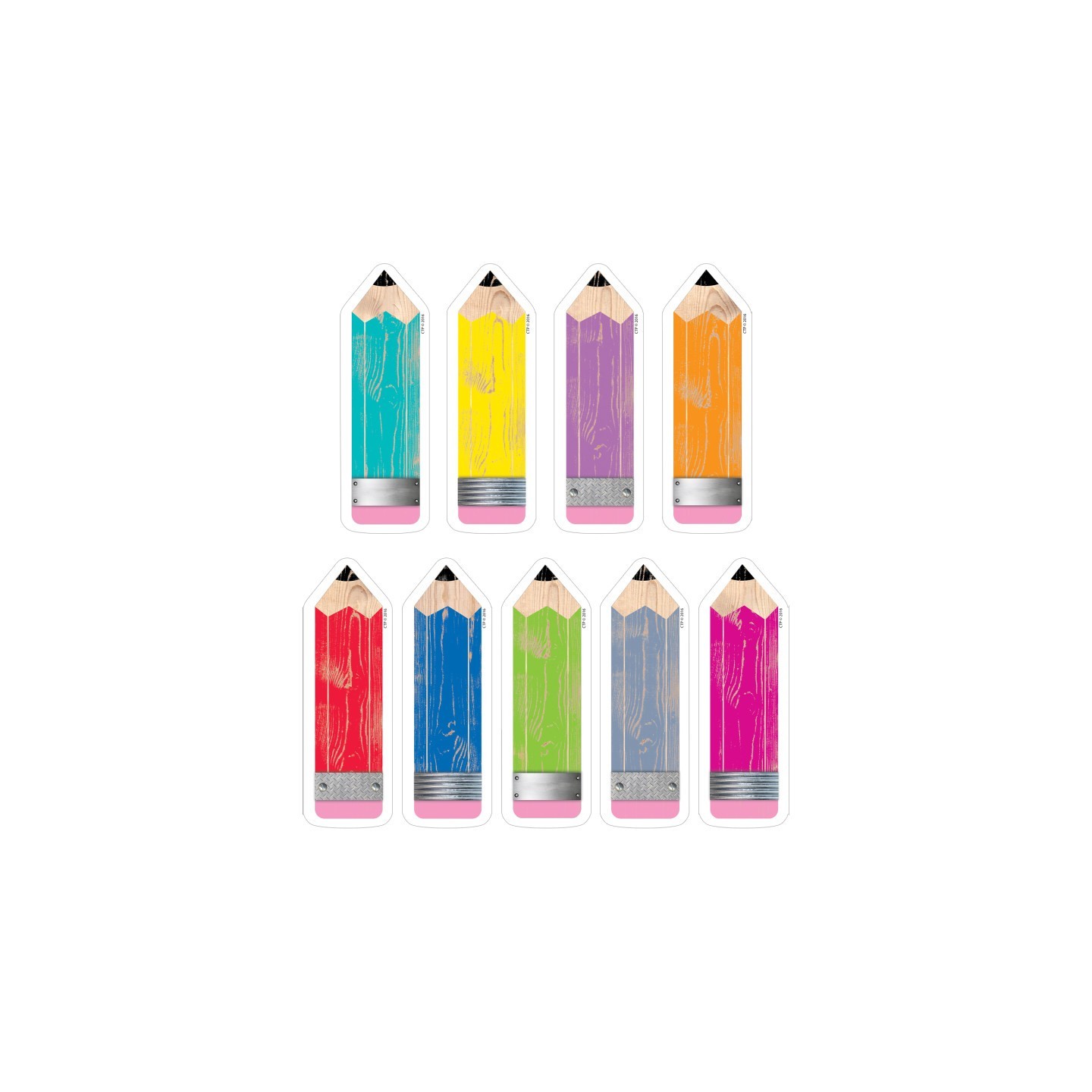 Creative Teaching Press® Upcycle Style Pencils 6" Designer Cut-Outs, 108 Per Pack