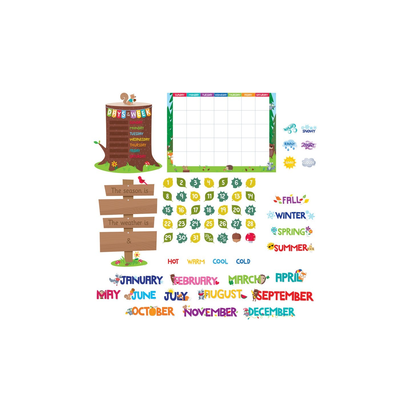 Creative Teaching Press® Woodland Friends Calendar Bulletin Board Set