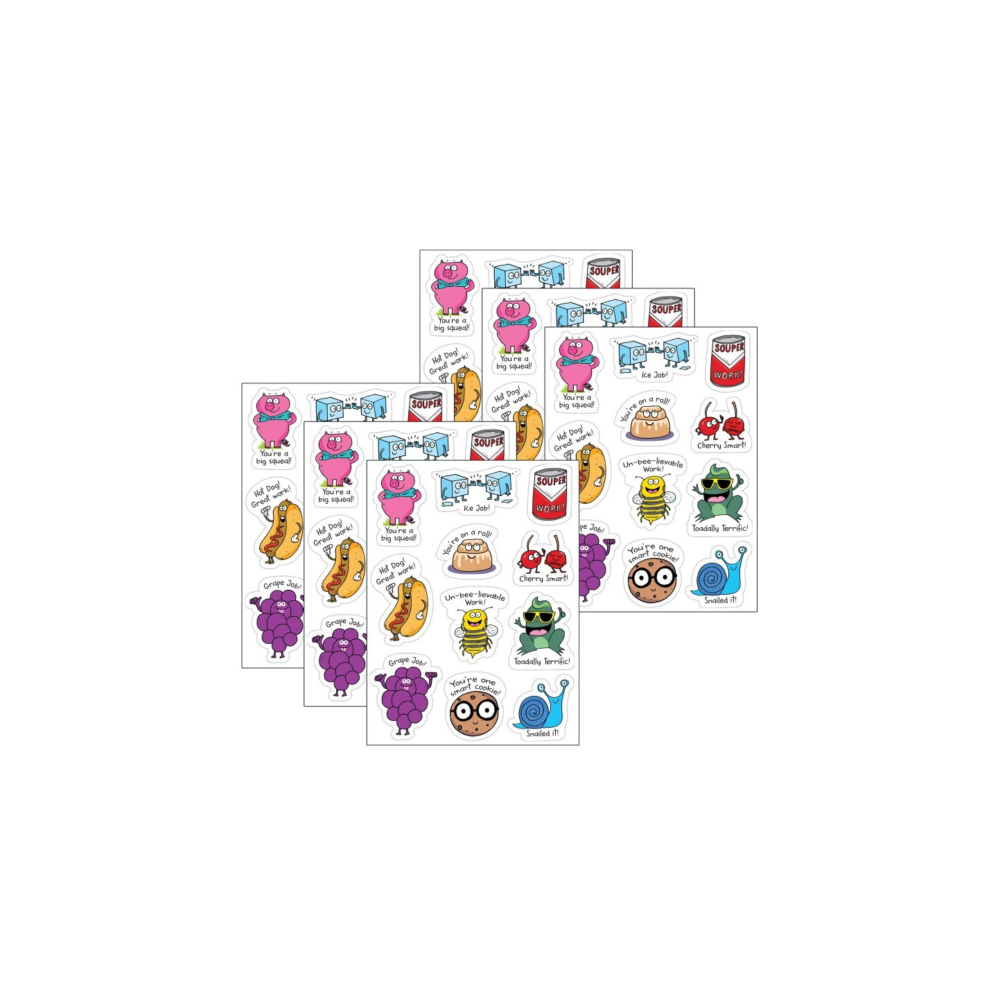 Creative Teaching Press® So Much Pun! Punny Reward Stickers, 55 Per Pack, 6 Packs