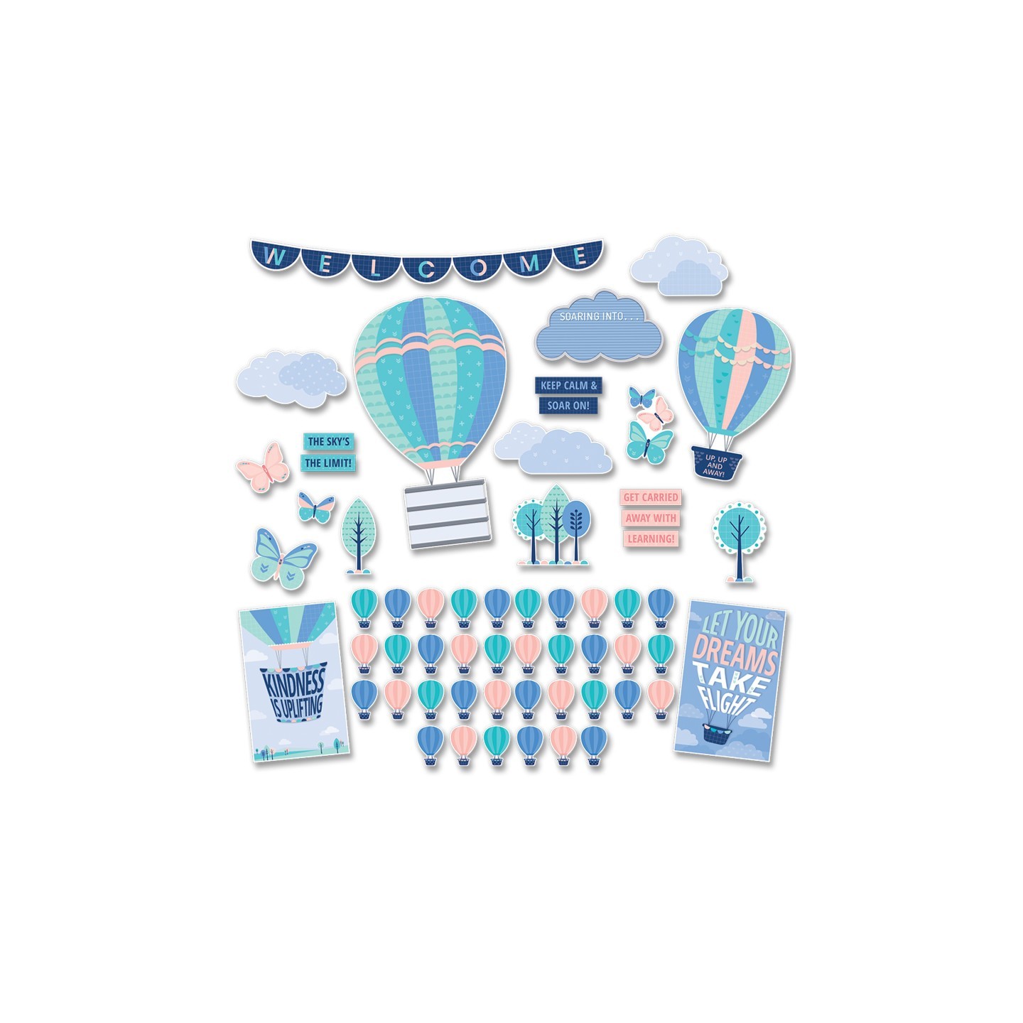 Creative Teaching Press® Calm & Cool Soaring High Bulletin Board Set, 57 Pieces