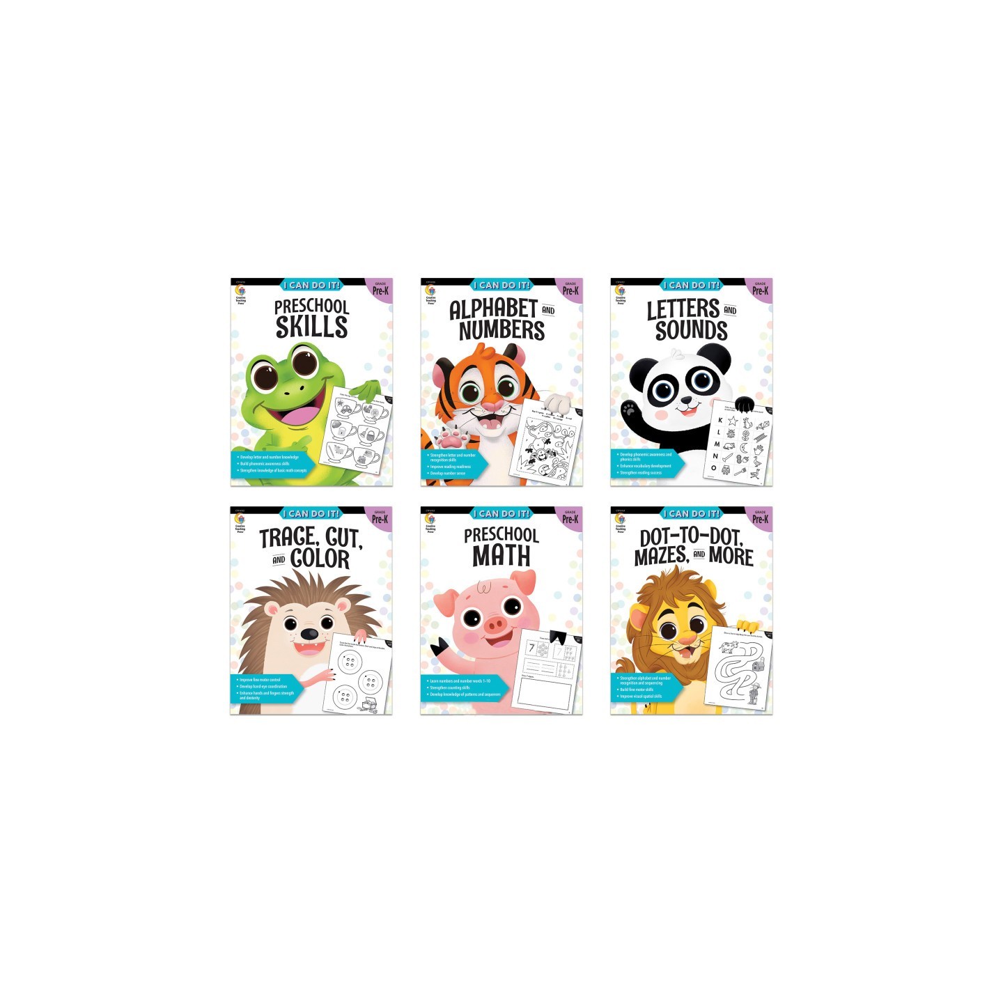 Creative Teaching Press® I Can Do It! Prek Skills Workbook Pack, 6 Books