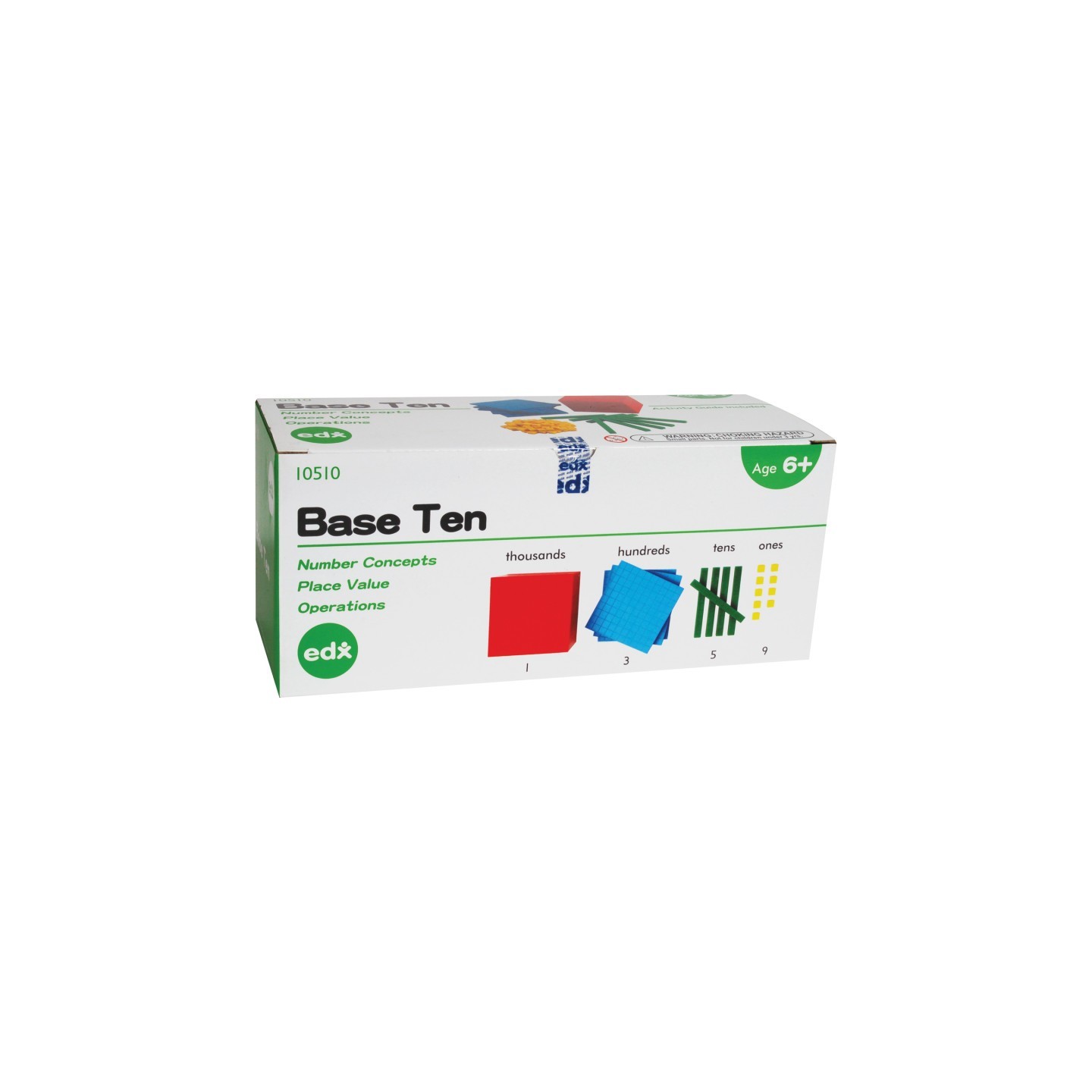 edxeducation® Four Color Plastic Base Ten Set - 121 Pieces