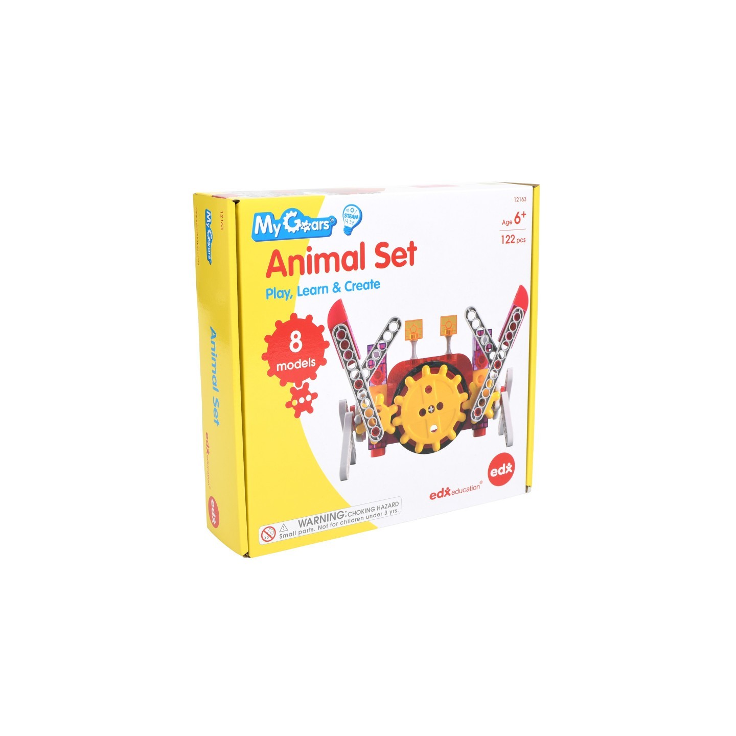 edxeducation® My Gears - Animal Set - 122-Piece Model Set