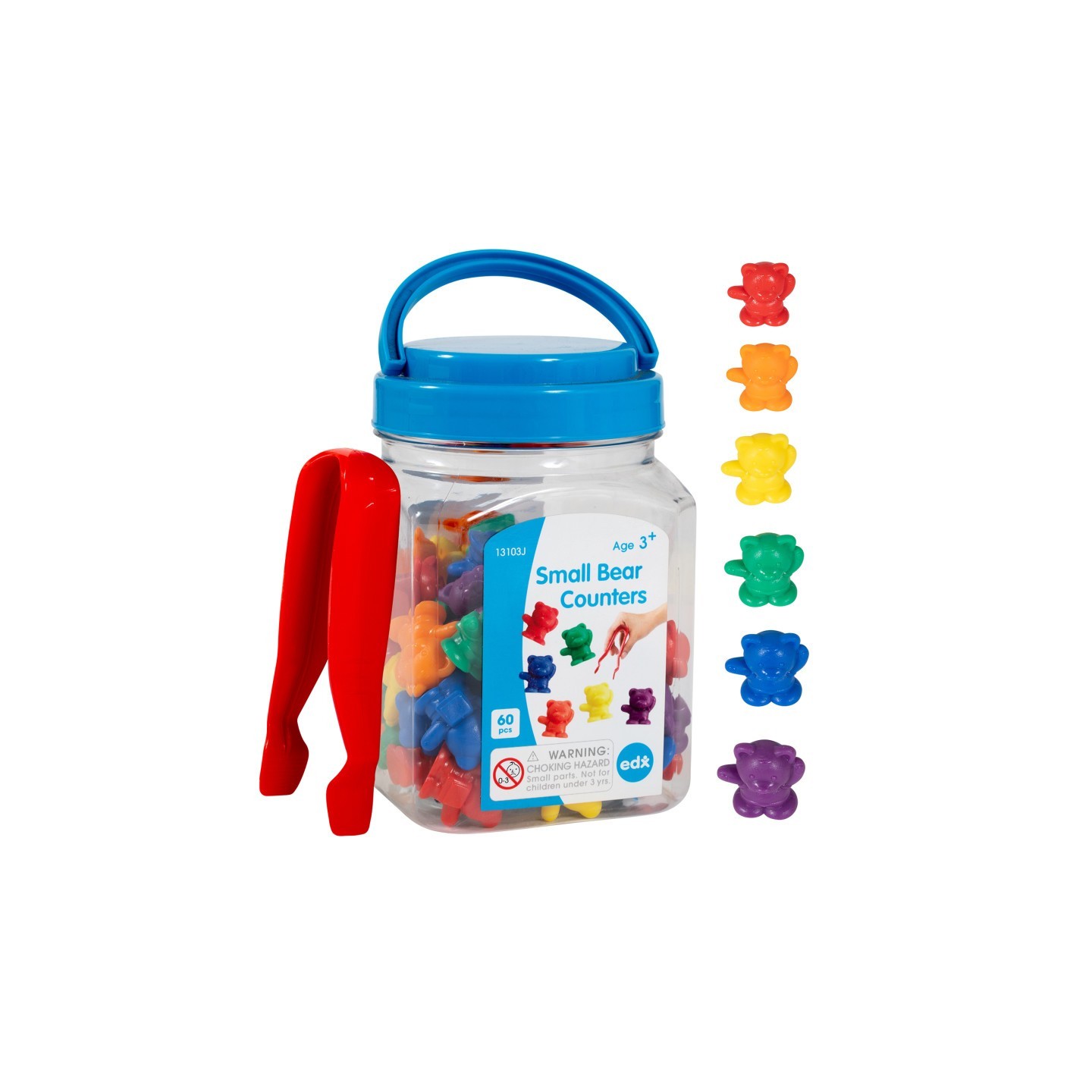 edxeducation® Small Bear Counters - Mini Jar - Set of 60