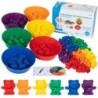 edxeducation® Counting Bears with Matching Bowls - 68pc Set - 60 Bear Counters, 6 Bowls & 2 Game Spinners