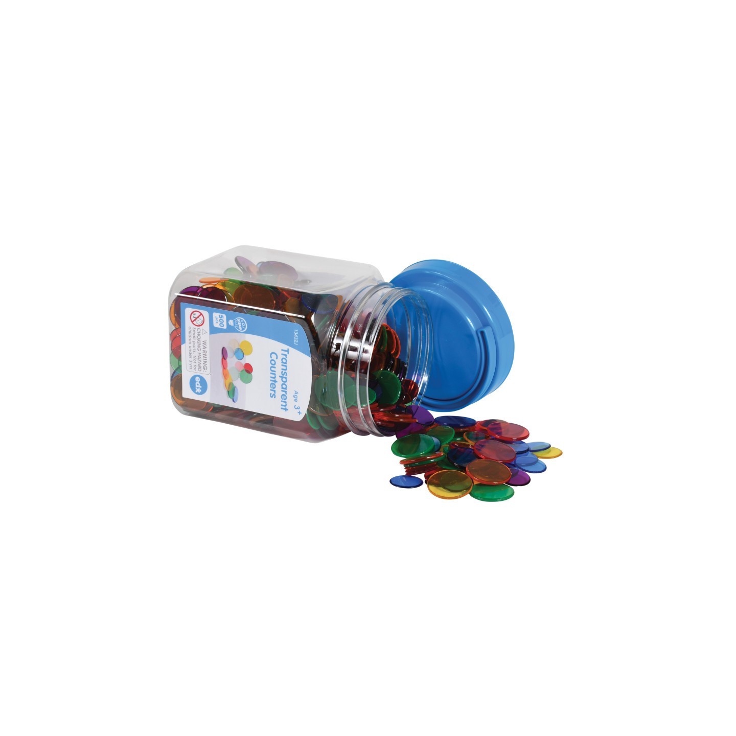 edxeducation® Transparent Counters - Mini Jar - Set of 500