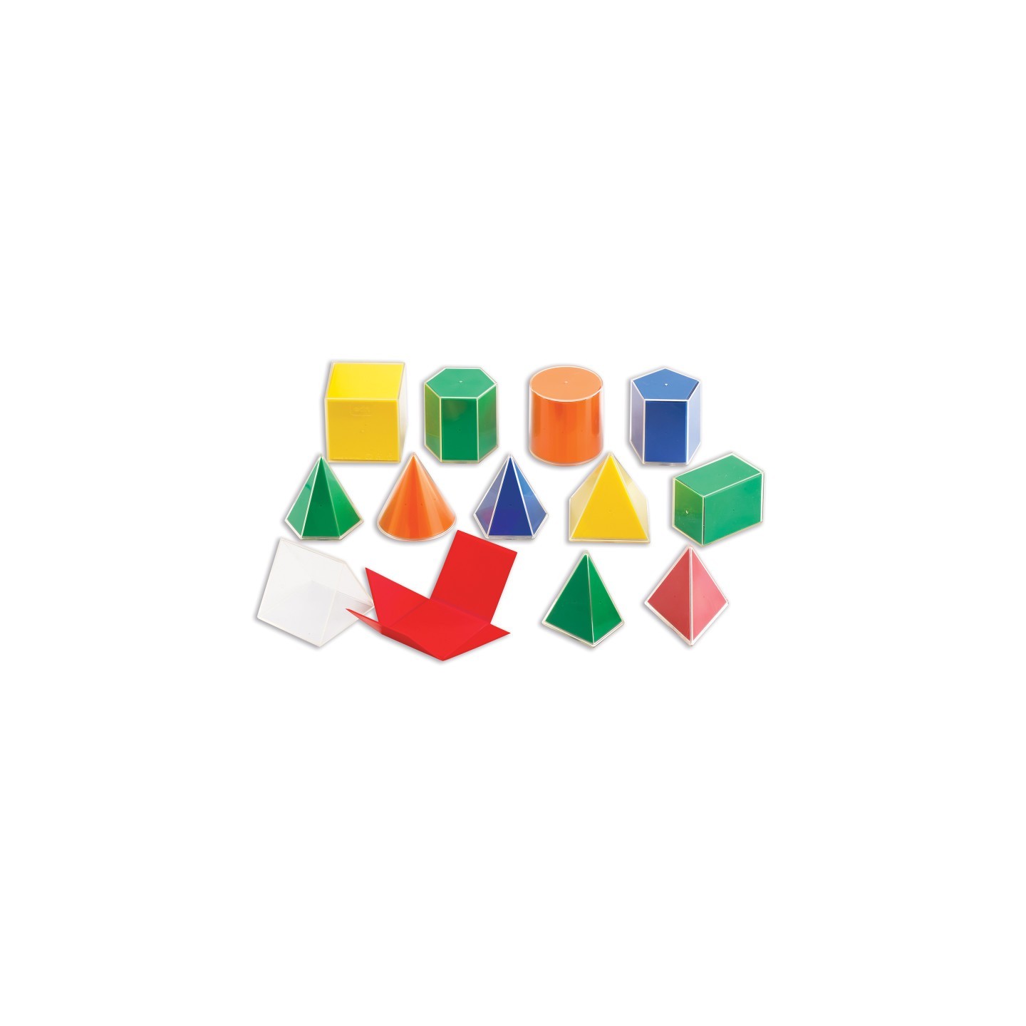 edxeducation® 2D3D Geometric Solids, 8cm, Set of 12
