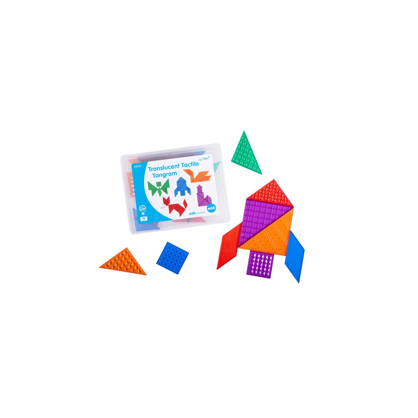 edxeducation® Translucent Tactile Tangrams