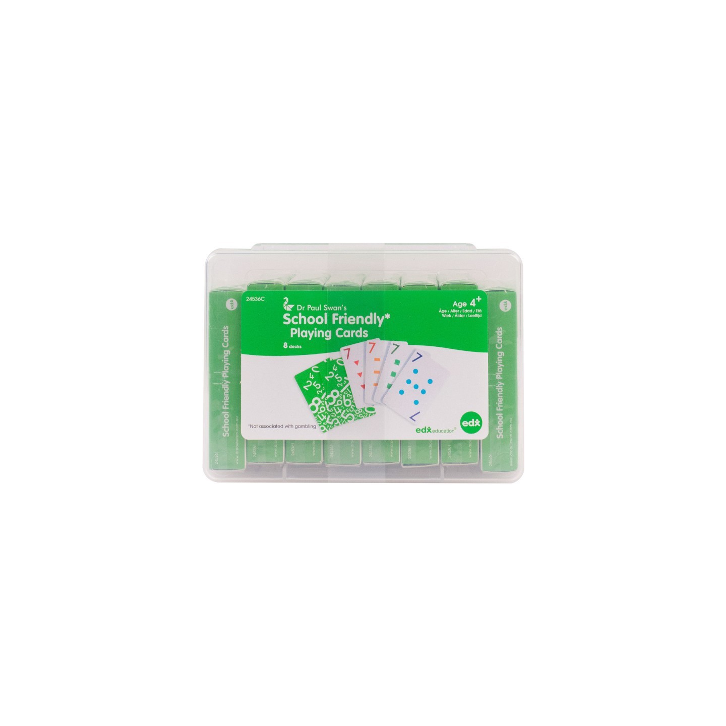 edxeducation® School Friendly Playing Cards - Set of 8 decks