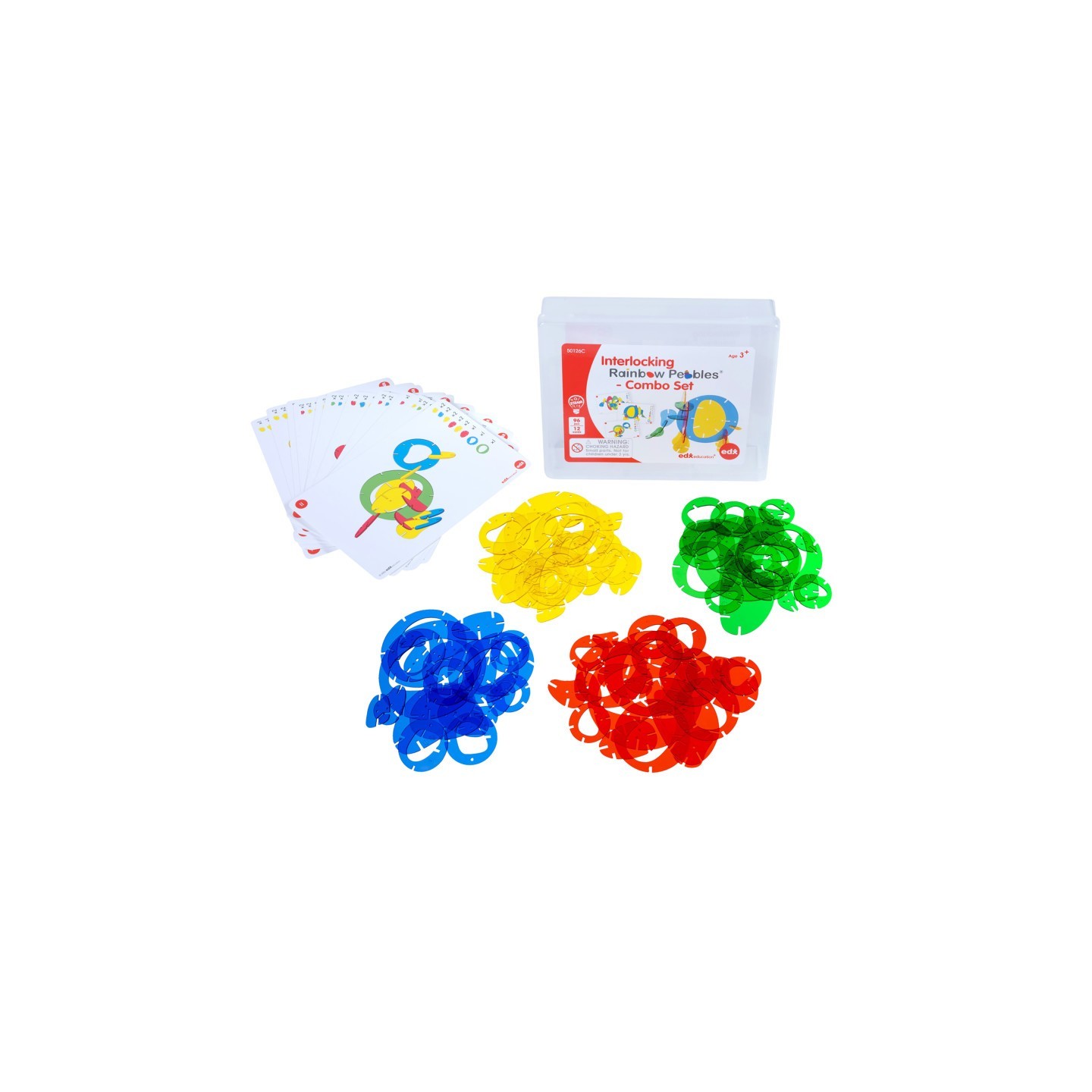 edxeducation® Interlocking Rainbow Pebbles Combo Set