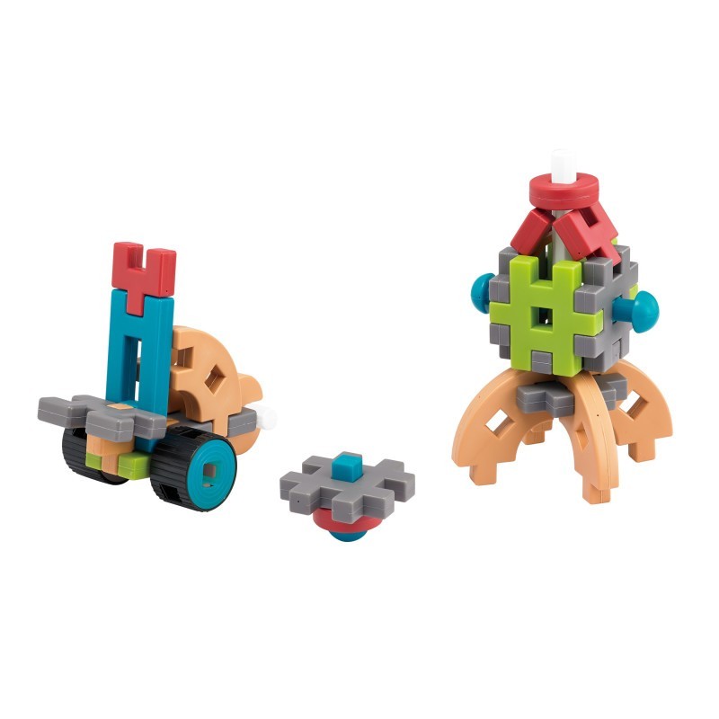 edxeducation® Fun Blocks Activity Set - 83 Pieces - 19 Shapes - 16 Activity Cards