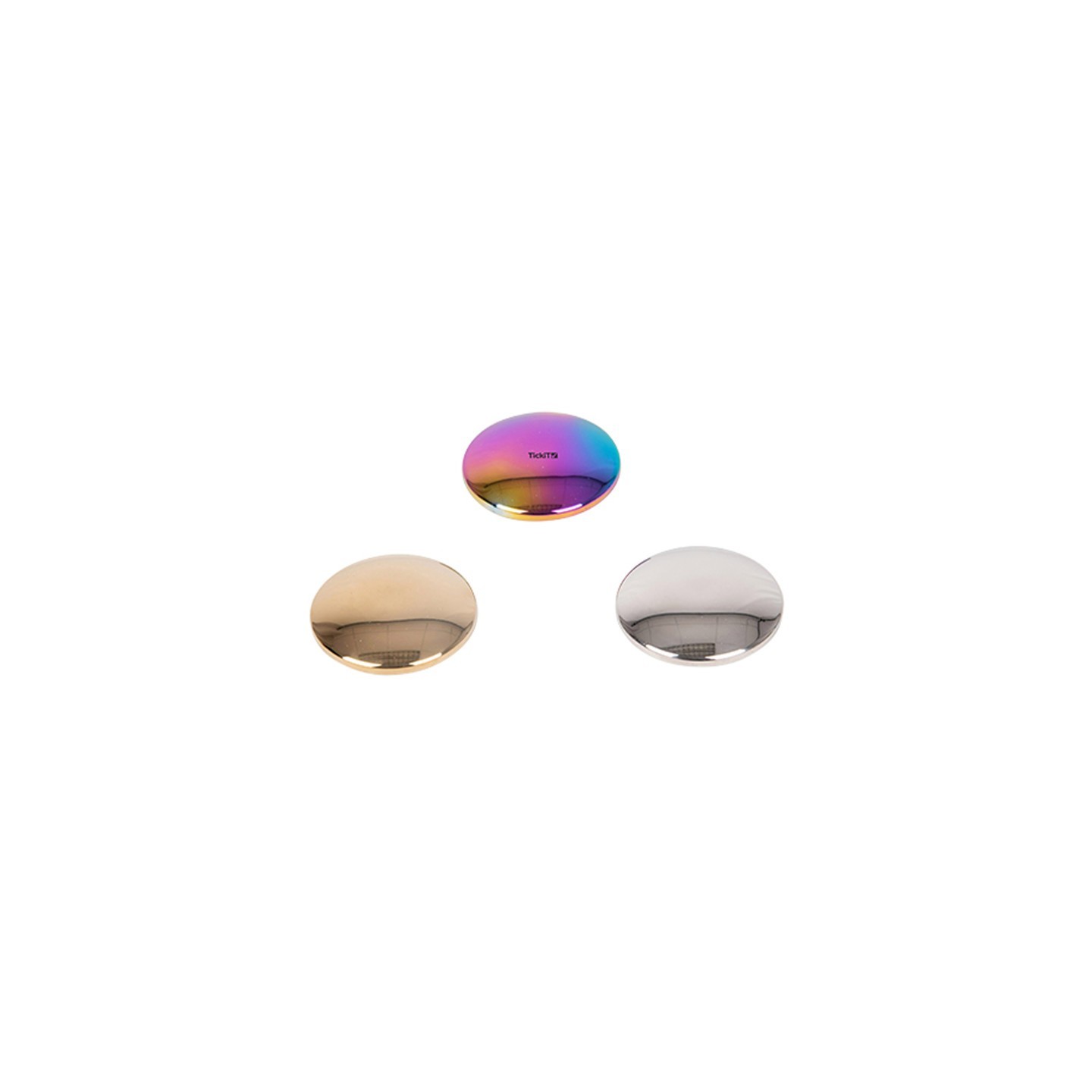 TickiT® Sensory Reflective Sound Buttons - Set of 3 - Mirrored Discs for Babies and Toddlers - Sensory Stacking Toy