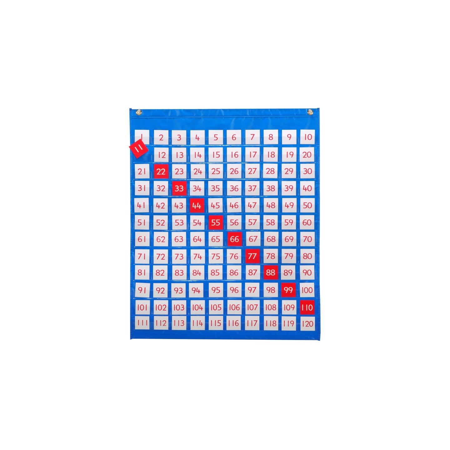 Learning Advantage® 1-120 Pocket Chart - 32" High x 27" Wide