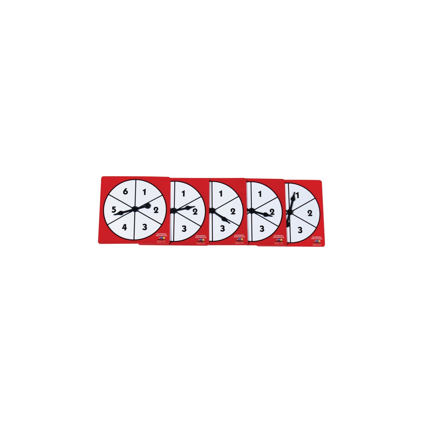 Learning Advantage® 1-6 Number Spinners - Set of 5