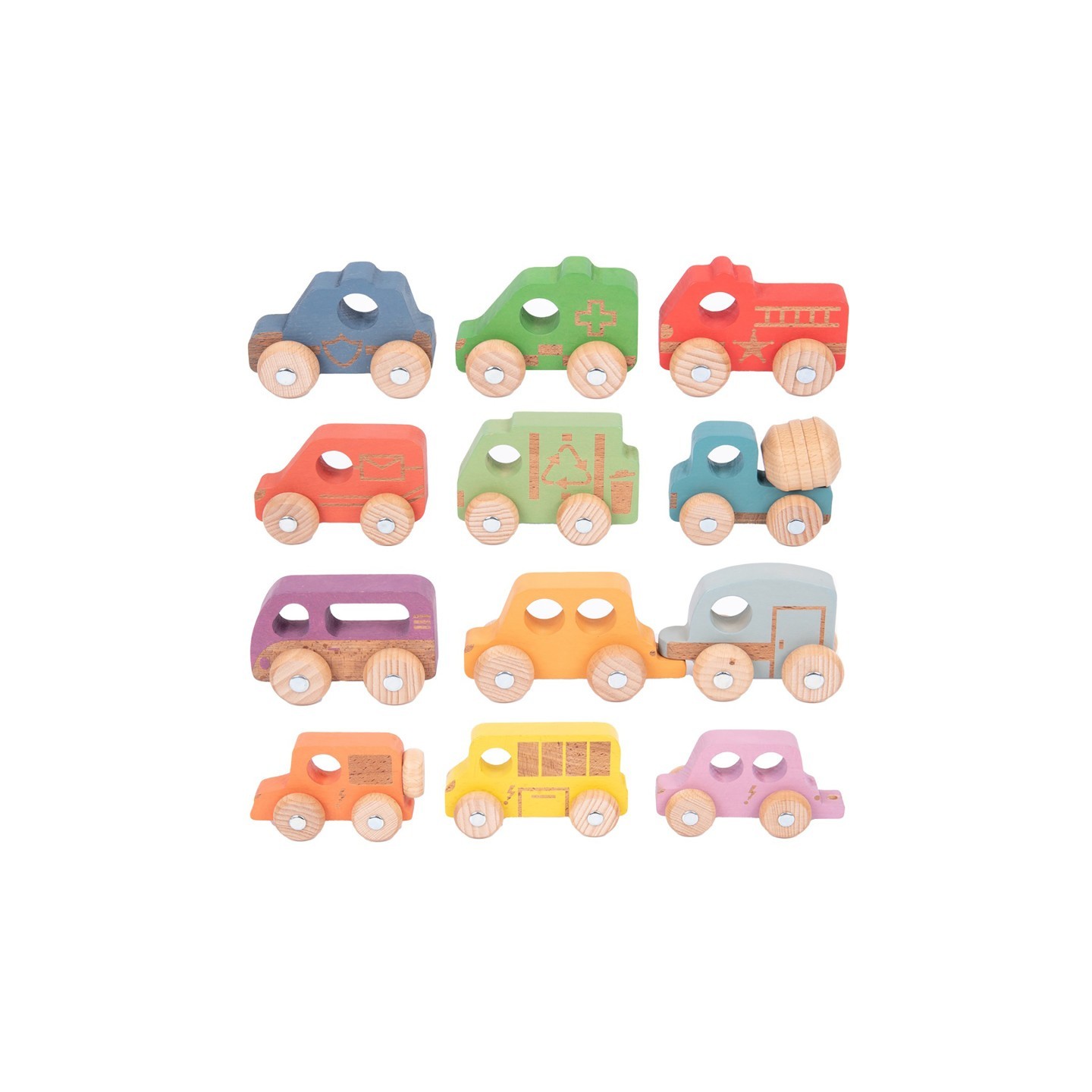 TickiT® Rainbow Wooden Vehicles