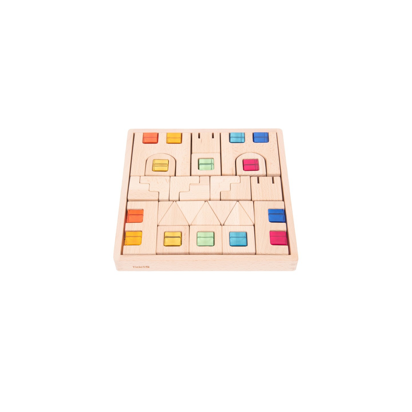 TickiT® Wooden Building Gem Blocks