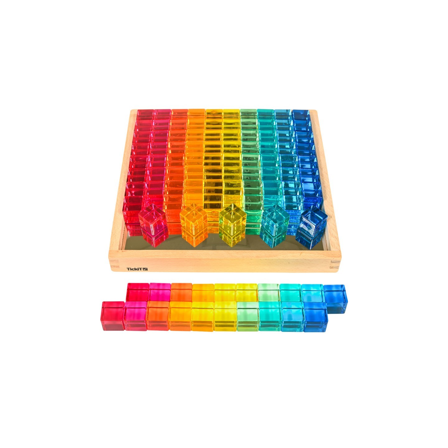 TickiT® Gem Cube Mirror Tray