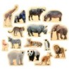 TickiT® Wooden Wild Animal Blocks - Set of 15