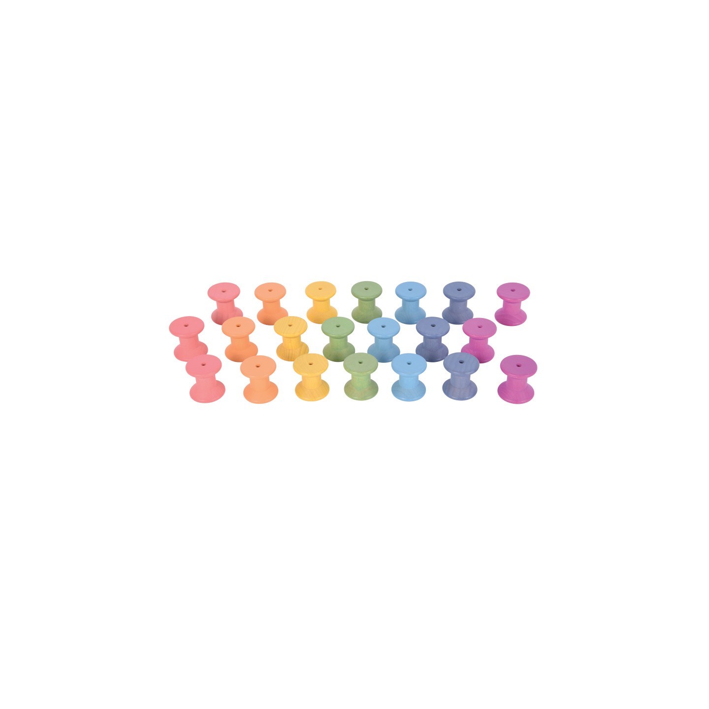 TickiT® Rainbow Wooden Spools - Set of 21