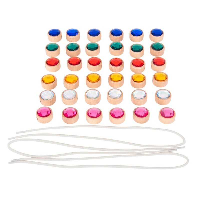TickiT® Wooden Lacing Jewels
