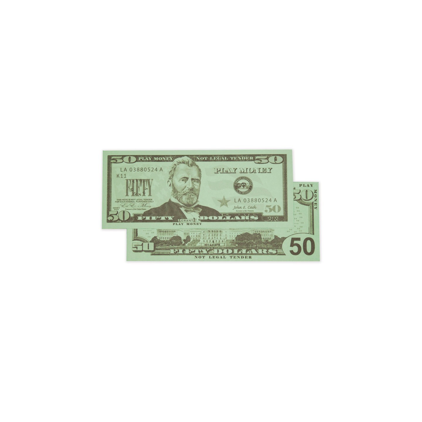 Learning Advantage® Play Bills - $50 Bills - Set of 50