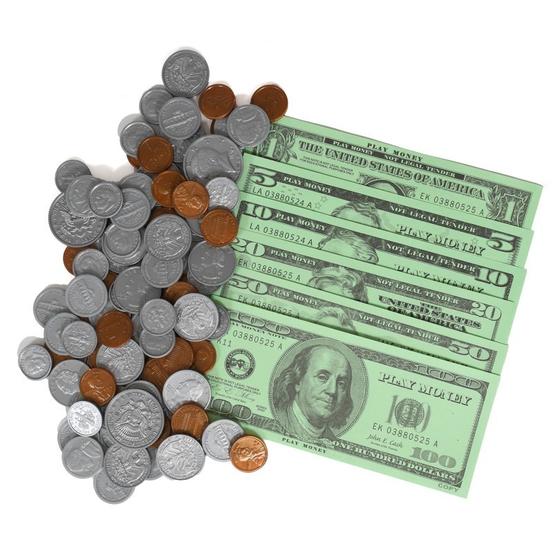 Learning Advantage® Play Money Set - Bills & Coins