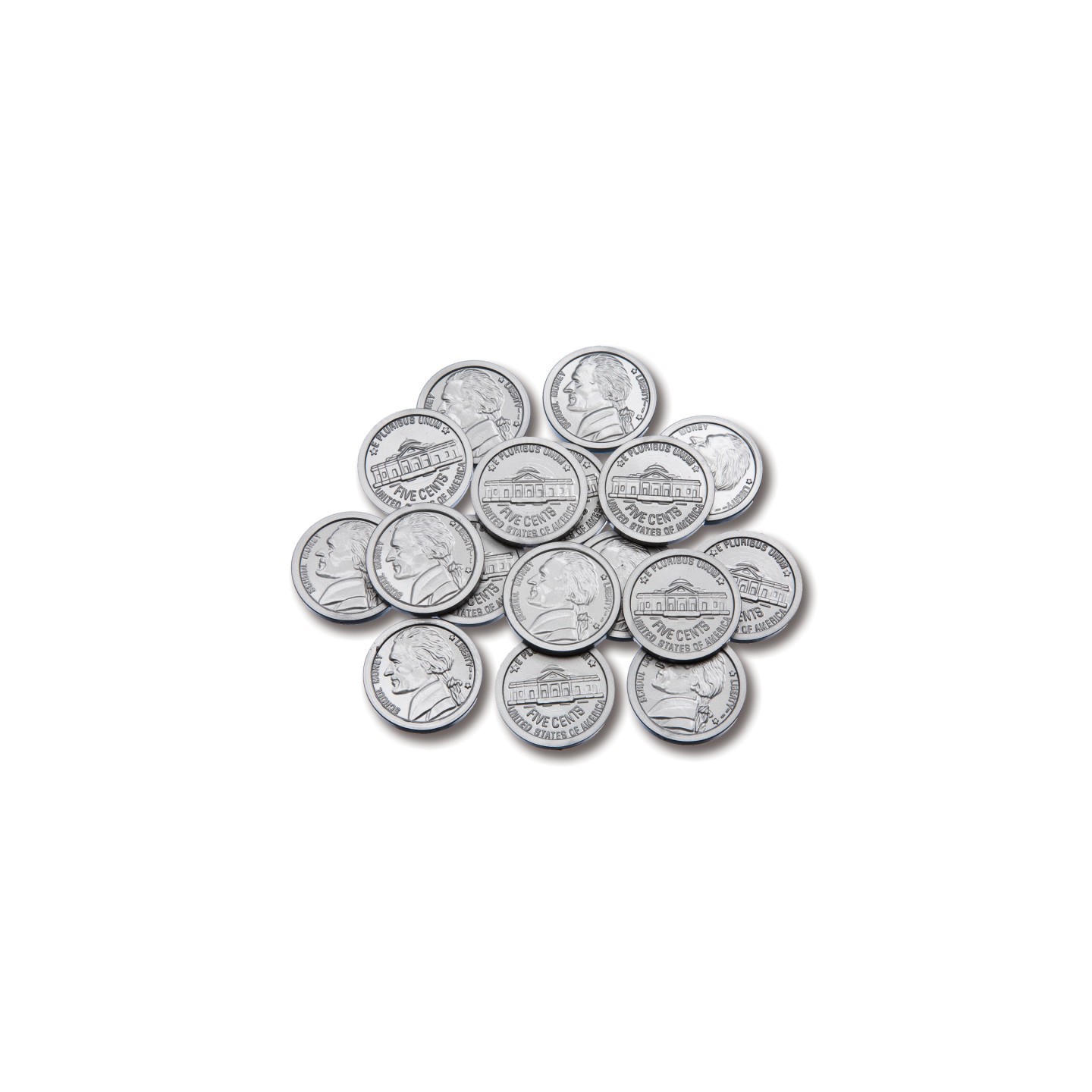 Learning Advantage® Play Coins - Nickels - Set of 100