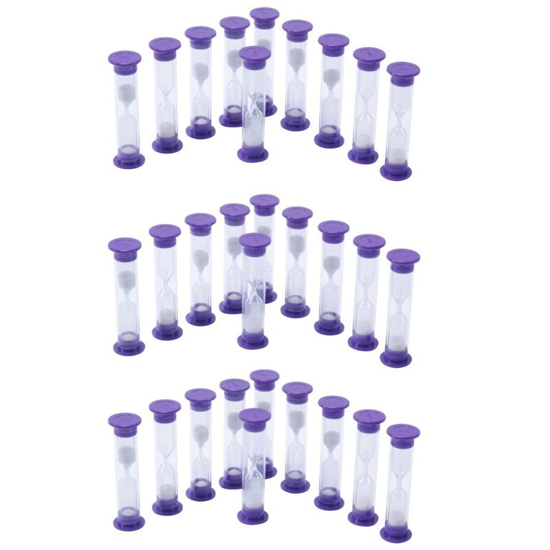 Learning Advantage® Sand Timers - 3 Minute - 10 Per Set, 3 Sets