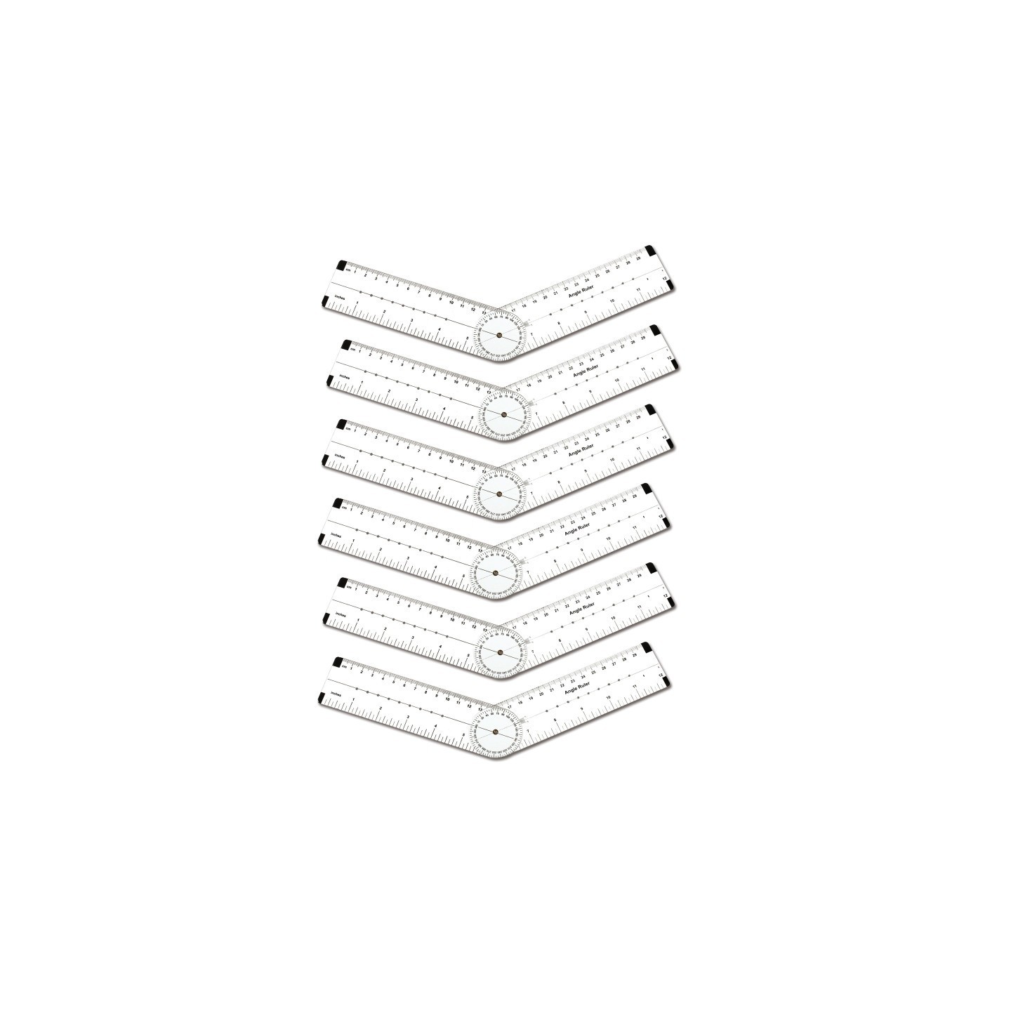 Learning Advantage® Angle Measurement Ruler, Pack of 6
