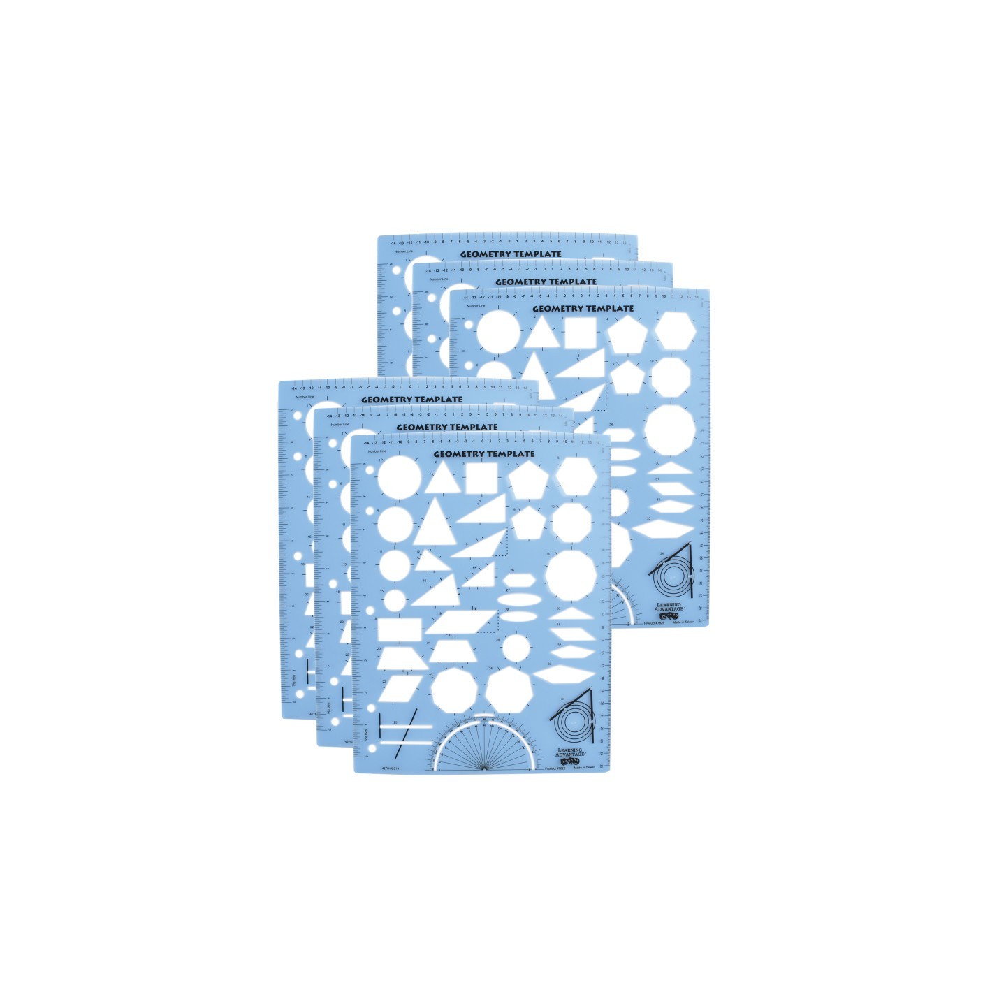 Learning Advantage® Geometry Template, Pack of 6