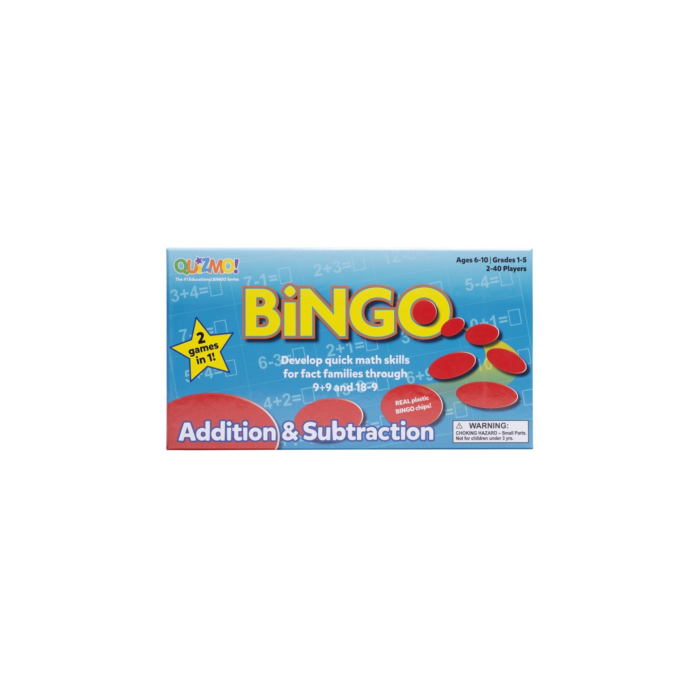 Learning Advantage® QUIZMO® Addition & Subtraction - Bingo-Style Math Game