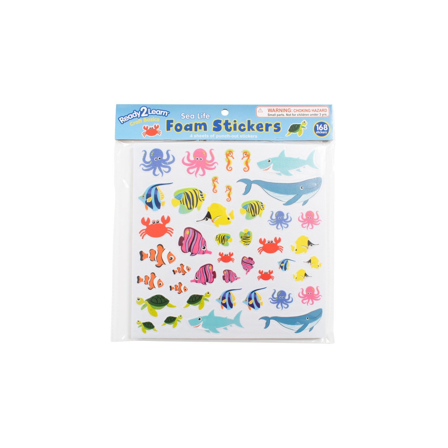 READY 2 LEARN™ Foam Stickers, Sea Life, Pack of 168