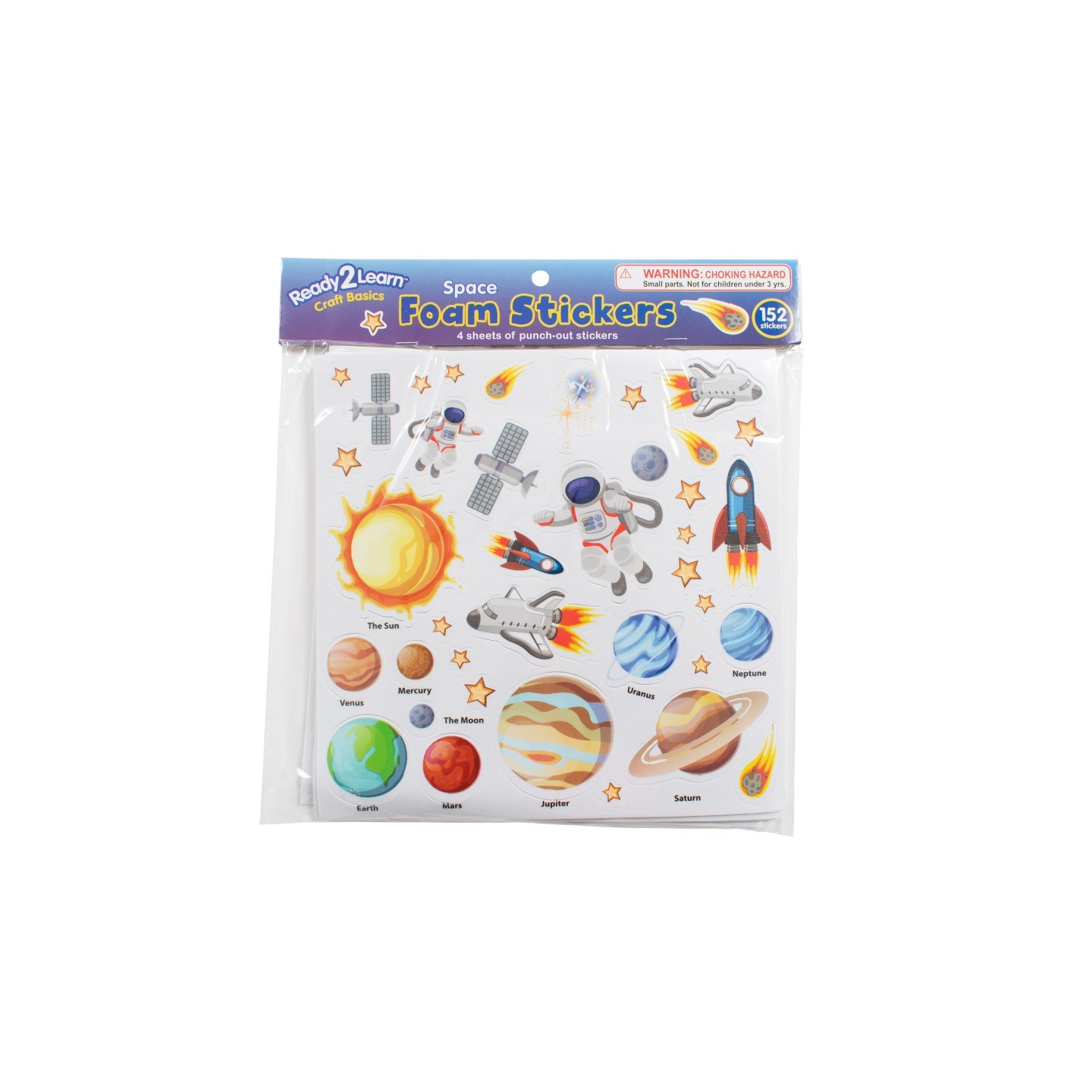 READY 2 LEARN™ Foam Stickers, Space, Pack of 152