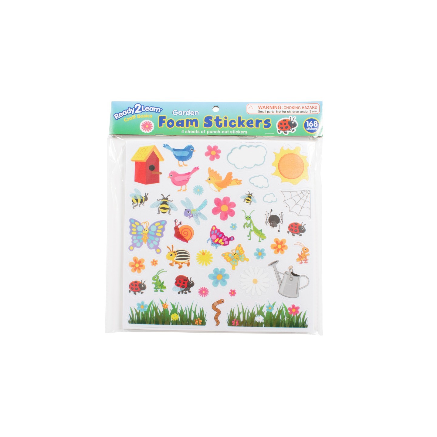 READY 2 LEARN™ Foam Stickers, Garden, Pack of 168