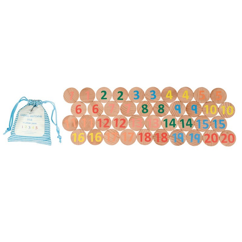 The Freckled Frog Matching Pairs - Numbers 1-20 - Set of 40
