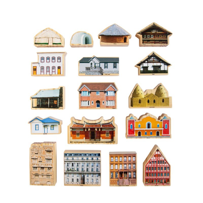 The Freckled Frog Where I Live? Wooden Blocks - Set of 17 - Ages 1+