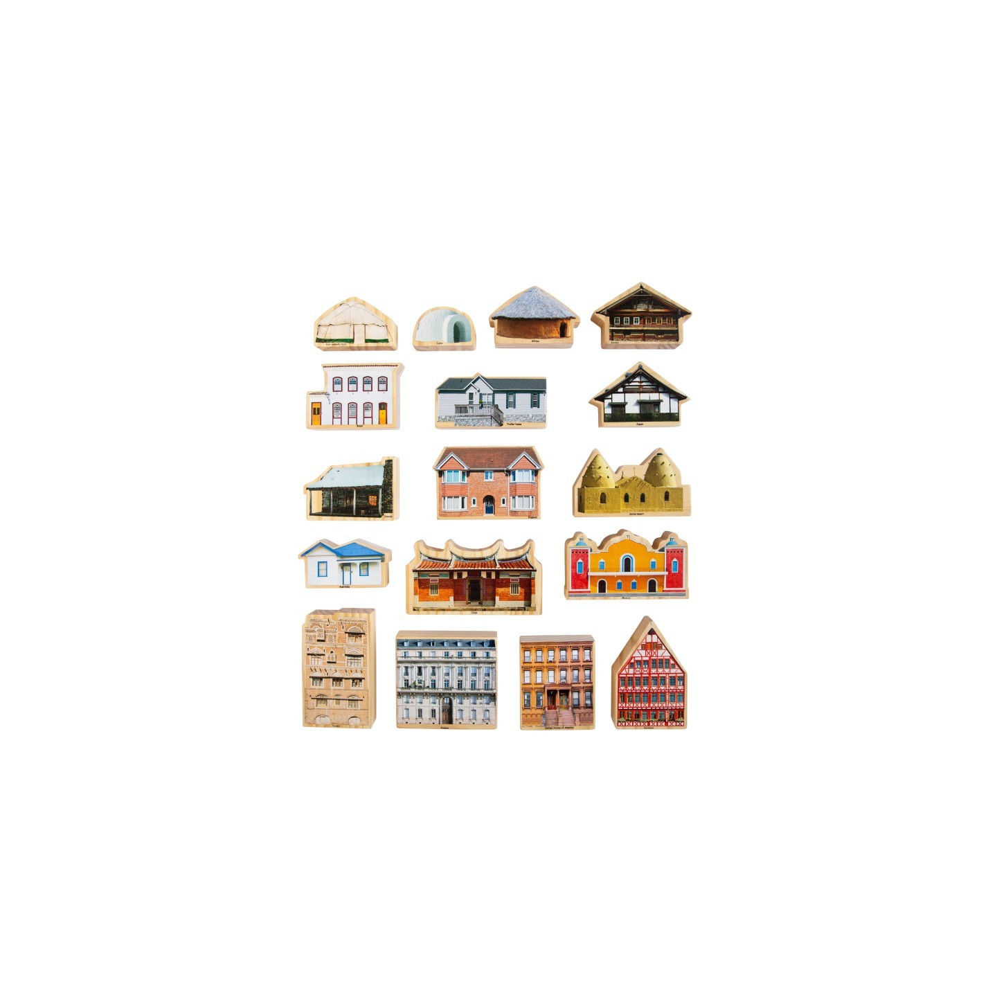 The Freckled Frog Where I Live? Wooden Blocks - Set of 17 - Ages 1+